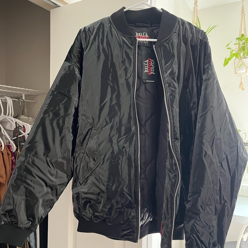 Hugo Boss Shiny Black Bomber Jacket